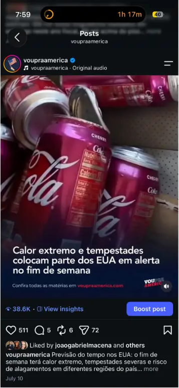 Alerta de clima extremo nos Estados Unidos